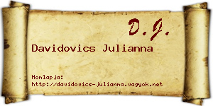 Davidovics Julianna névjegykártya
