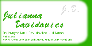 julianna davidovics business card